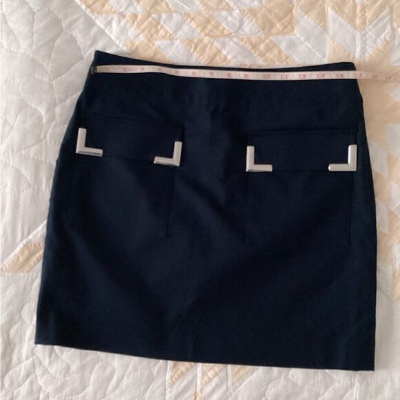 Michael Kors 4 navy blue, mini skirt, metal details - Picture 14 of 15